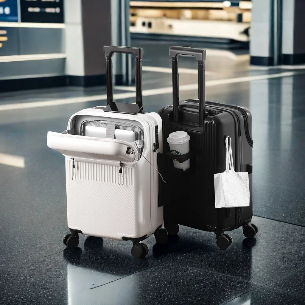 1 piece of luggage, 20/22/24/26 inches, swivel wheel combination lock carry-on luggage, multi-purpose travel luggage