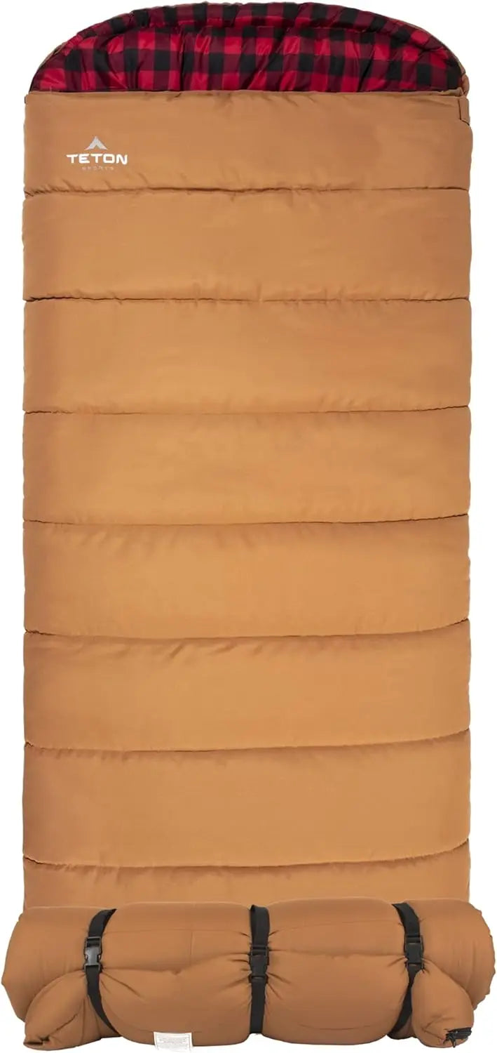 Sports -35 Degree and 0 Degree Sleeping Bag. Warm and Comfortable Camping Sleeping Bag, TETON Tough Canvas Shell for