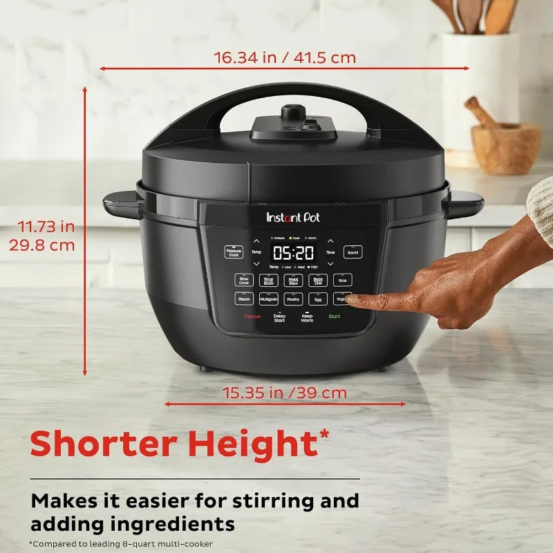 Instant Pot RIO Wide Base, 7.5 Quarts,Large Searing Base,WhisperQuiet Steam Release,7-in-1 Electric Multi-Cooker,Pressure Cooker