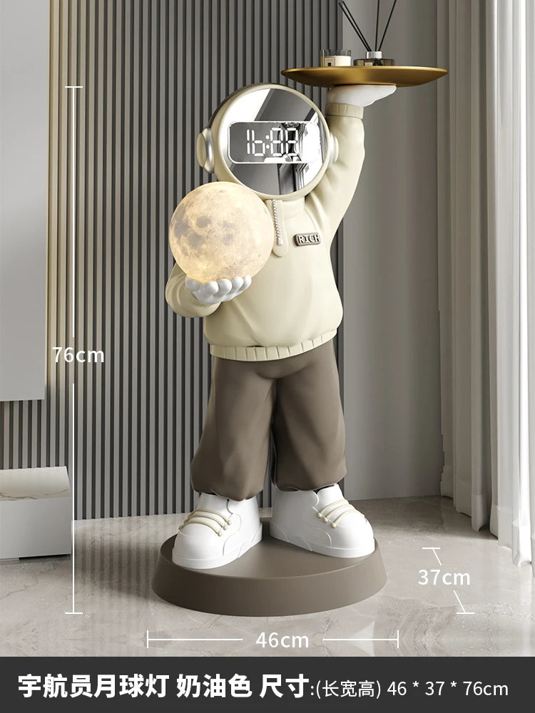 Home Decor Creative Astronaut Statues Large Floor Ornaments Nordic Style Art Luminous Lamp Astronaut Sculpture Housewarming Gift