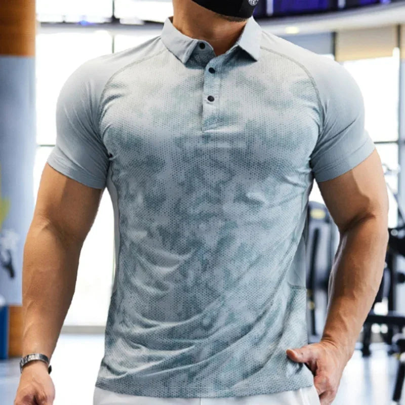 Men Dry Fit Compression Sweatshirt Man Short Sleeve Athletics Clothing Gym Fitness Sports Wear Tops Golf T-shirts Sportswear