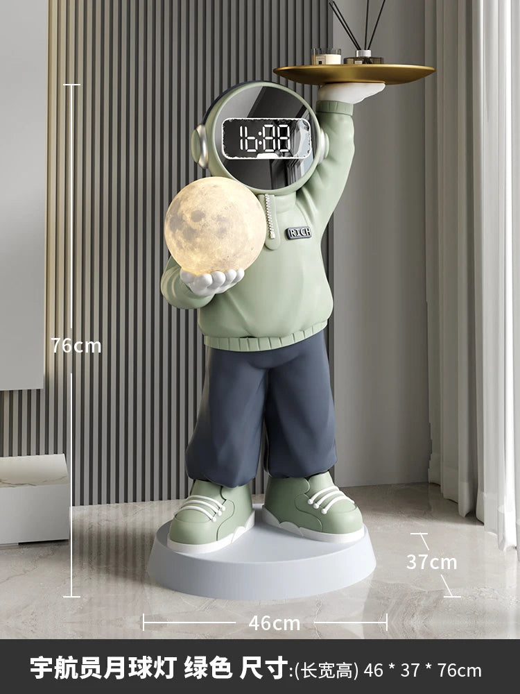 Home Decor Creative Astronaut Statues Large Floor Ornaments Nordic Style Art Luminous Lamp Astronaut Sculpture Housewarming Gift
