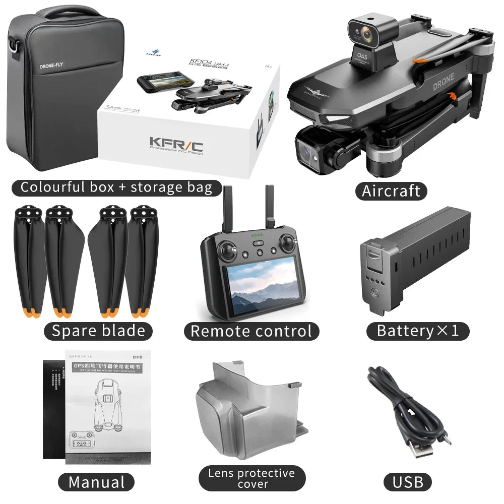 KF104 MAX2 laser obstacle avoidance droness optical flow drone with 4k camera and gps real time photography drone 28min fly uav