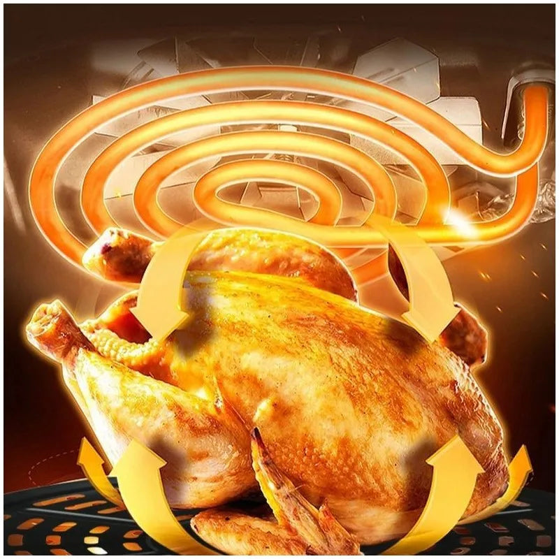 Electric Hot Air Fryers, Healthy Cooking with Temperature Control & Nonstick Basket Compact Space Saving, 360 degree hot air cir