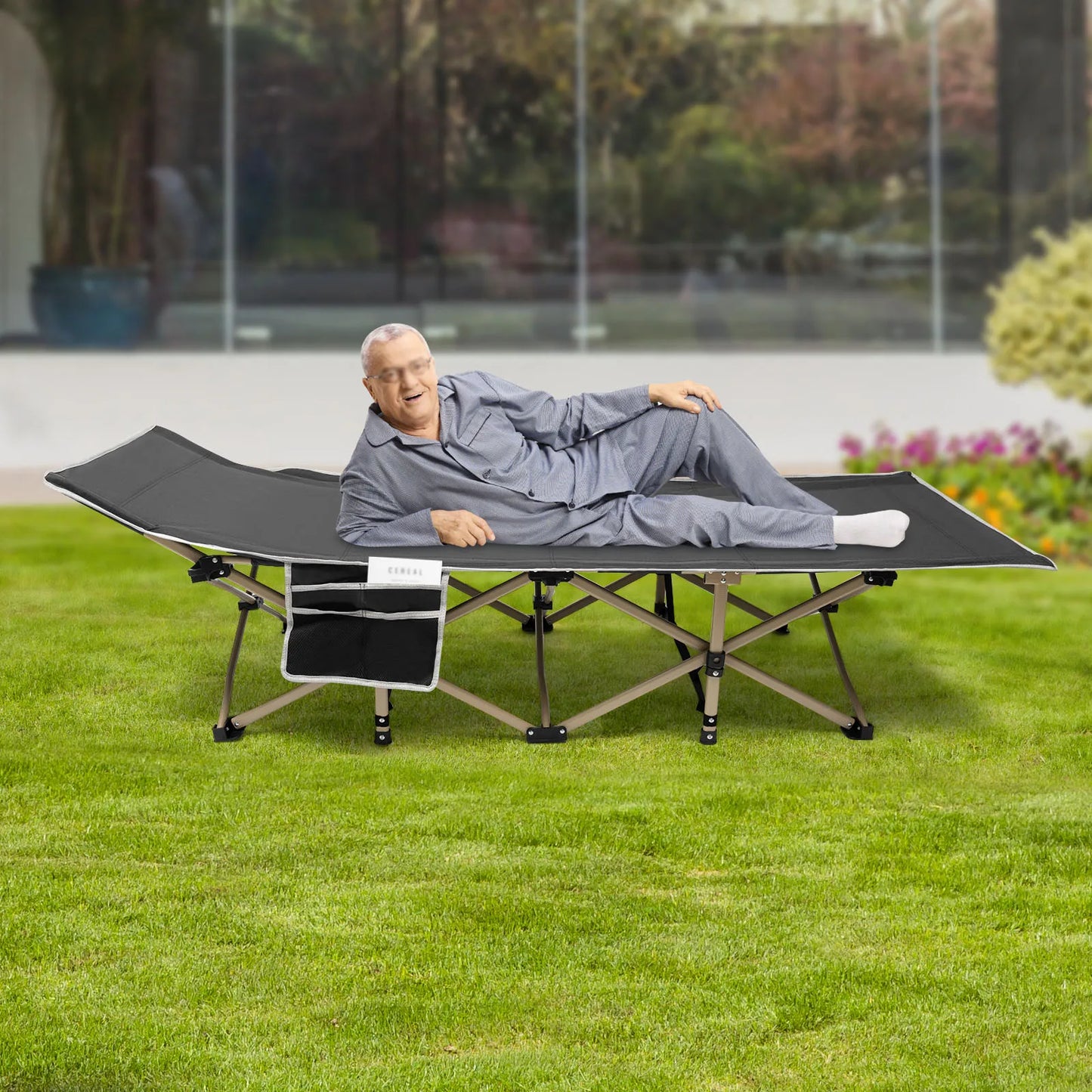 1.9M Camping Bed, Camping Cot for Adults, Folding Sleeping Cots for Camping & Hunting, Travel Tent Cots