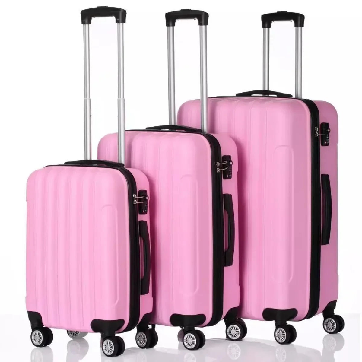 3pcs Luggage Set Travel Trolley Hard Shell Suitcase Wheels TSA Lock 20" 24" 28"