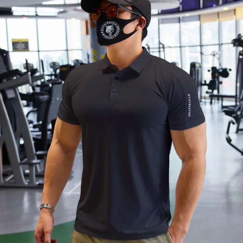 Men Dry Fit Compression Sweatshirt Man Short Sleeve Athletics Clothing Gym Fitness Sports Wear Tops Golf T-shirts Sportswear