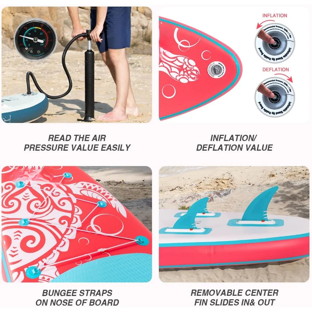 Inflatable Paddle Board Stand Up Paddleboards for Adults SUP with Two Different Configurations of Accessories