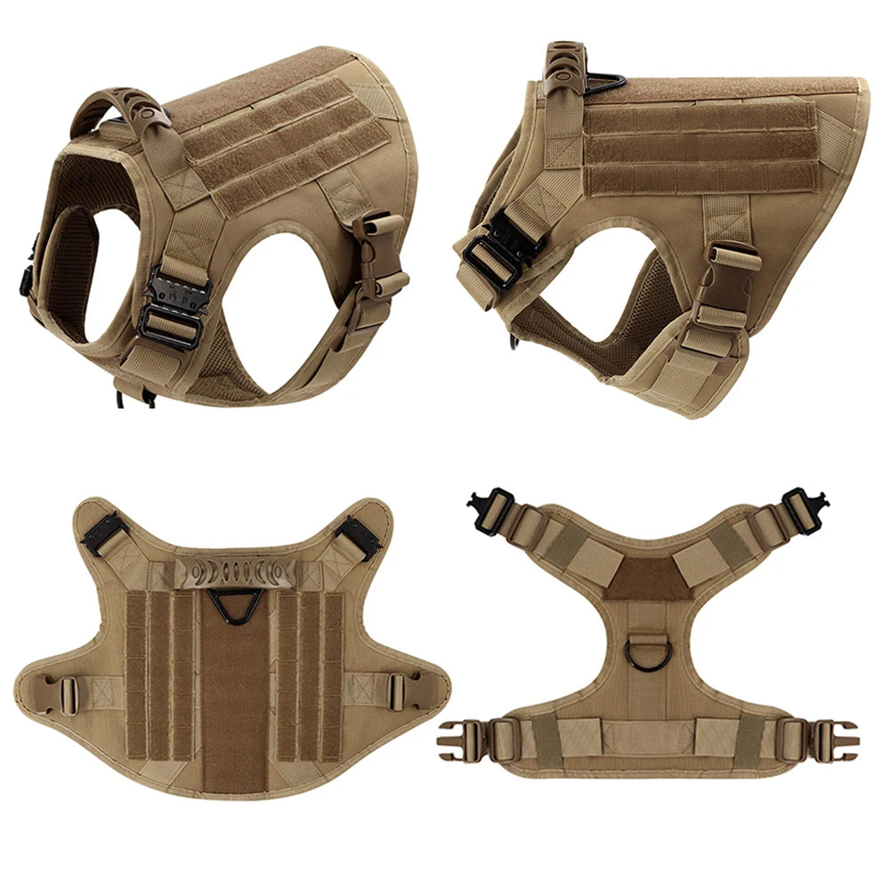 K9 Military Dog Harness Leash Bags Set Pet Tactical Vest Harnesses Walking Training Hunting For Large Dogs German Shepherd