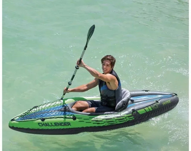 2024 New Explorer K2 Iatable Kayak Set: Includes Dee 86In Aluminum Oars And High-Output Pump Superstrong PVC