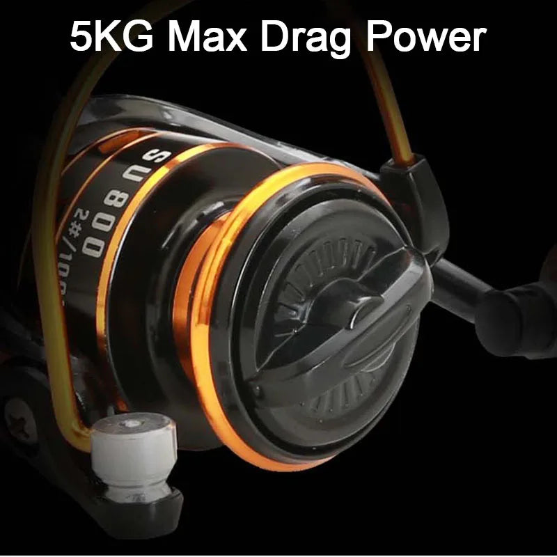 800 series Small Spinning Fishing Reel Metal Coil 5KG Max Drag Ice Lure Saltwater Freshwater Small Fishing Wheel