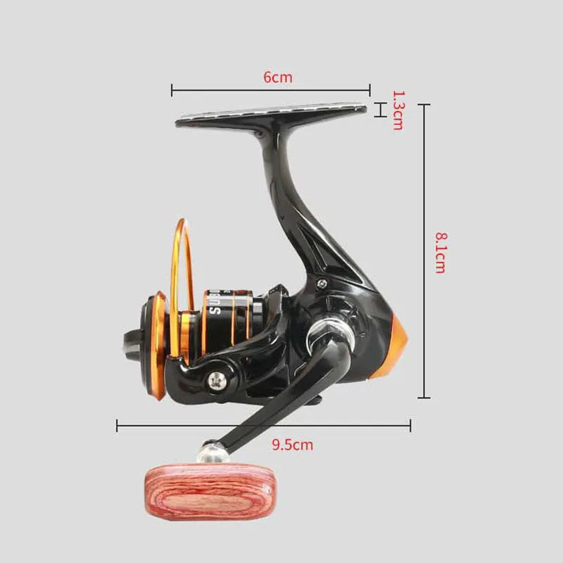 800 series Small Spinning Fishing Reel Metal Coil 5KG Max Drag Ice Lure Saltwater Freshwater Small Fishing Wheel