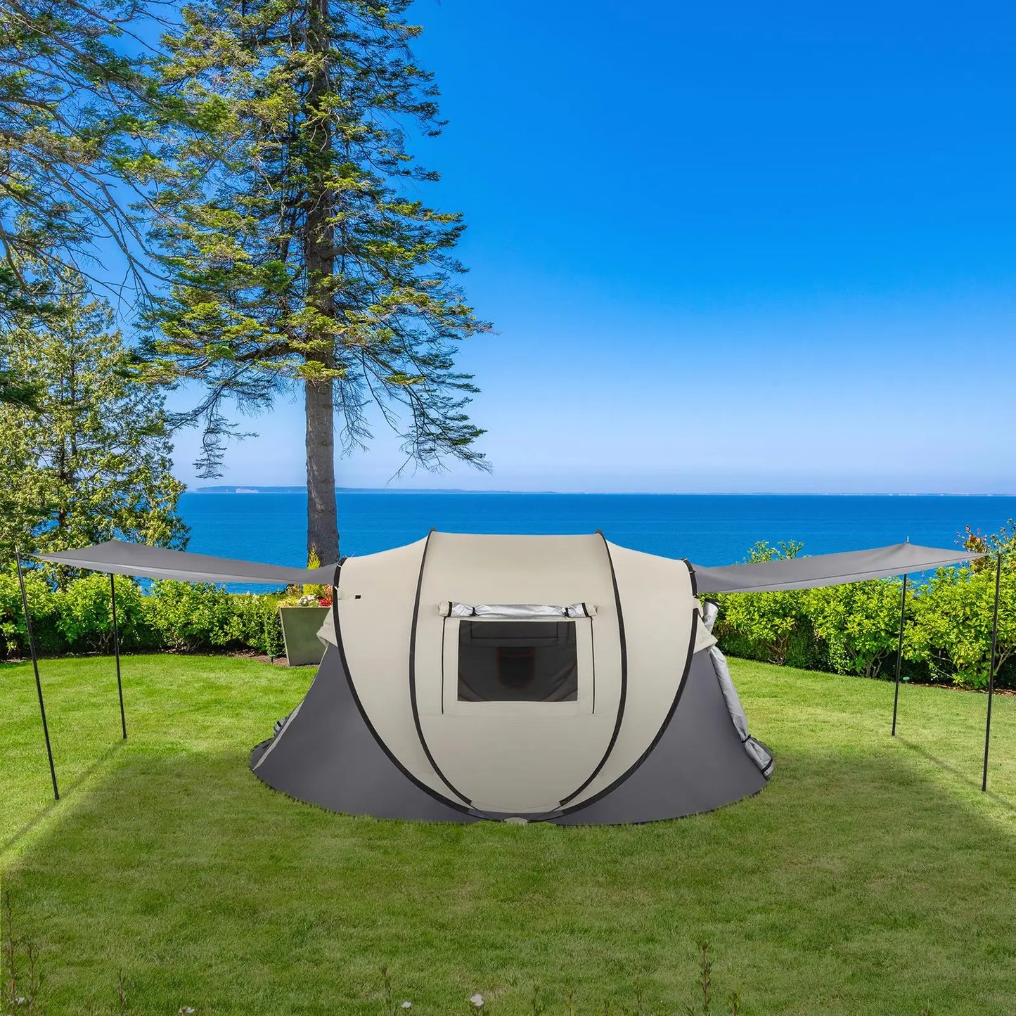 4-Person Pop-Up for camping Tent - Quick Setup for Outdoor Adventures, Hiking, Fishing, Beach & More