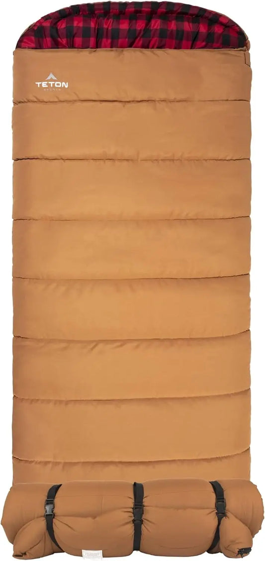 Sports -35 Degree and 0 Degree Sleeping Bag. Warm and Comfortable Camping Sleeping Bag, TETON Tough Canvas Shell for