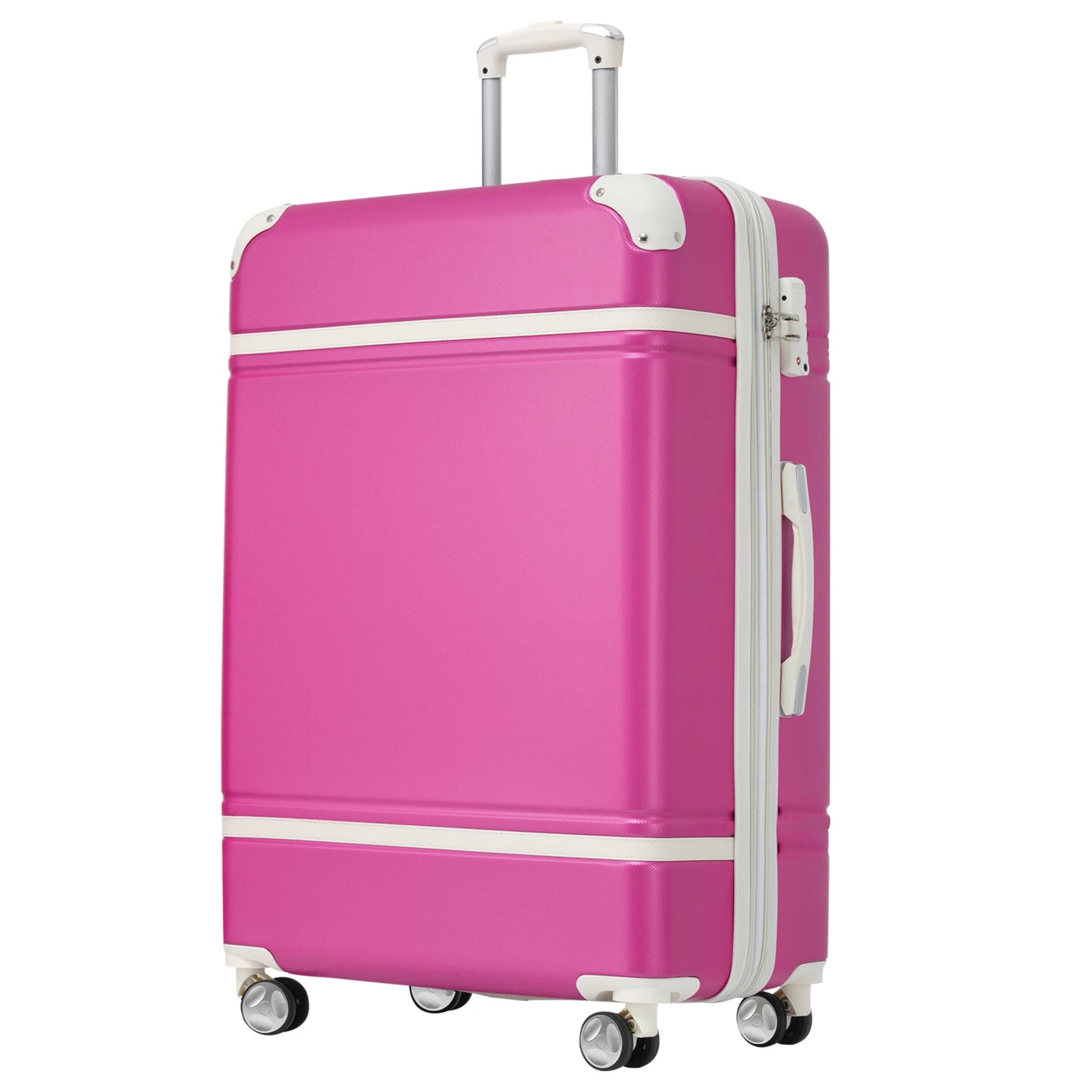 28 IN Luggage 1 Piece with TSA lock , Expandable Lightweight Suitcase Spinner Wheels, Vintage Luggage