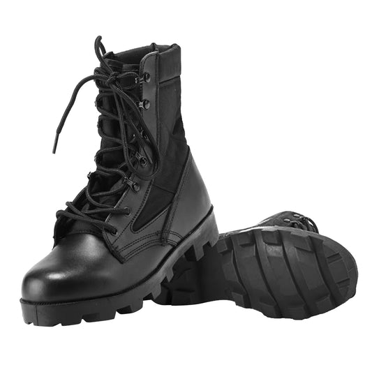 Mens Desert Combat Boots Breathable Motorcycle Outdoor Hiking Boots High-top Winter Tactical Military Boots Non-Slip for Men