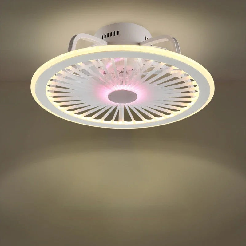 Modern Intelligent Ceiling Fan Light Acrylic Bluetooth Music Light Creative Ventilador Study Restaurant Celing Fan with Light