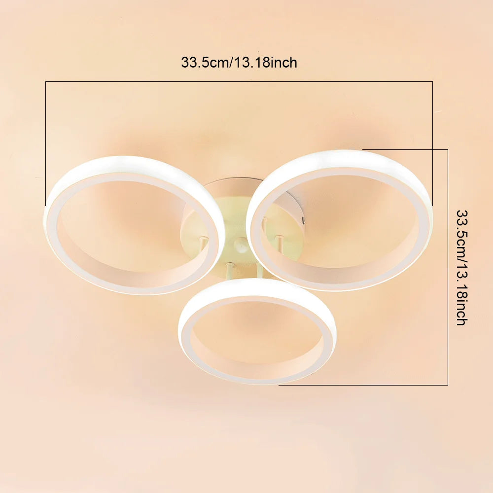 Modern LED Ceiling Light 2 Rings Creative Design Small Aisle Ceiling Lamp Indoor Lighting Fixtures Hallway Balcony Office Lustre