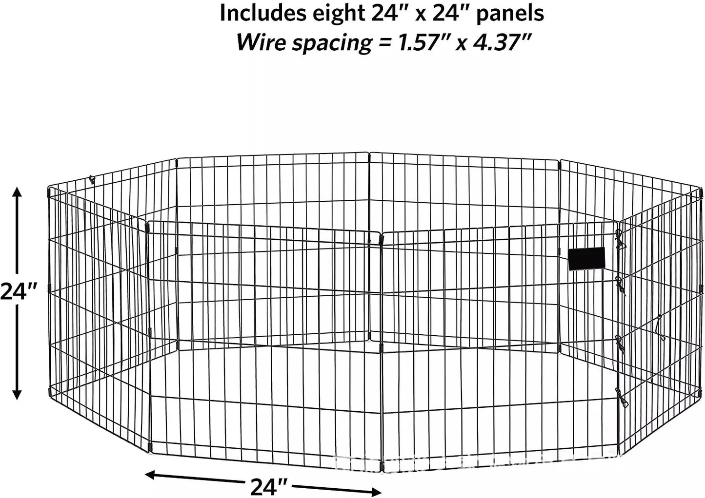 Foldable Metal Dog Cat Playpen Outdoor Pen with Gate for Small Animals Garden Patio Pet Fence Indoor Pet Enclosure