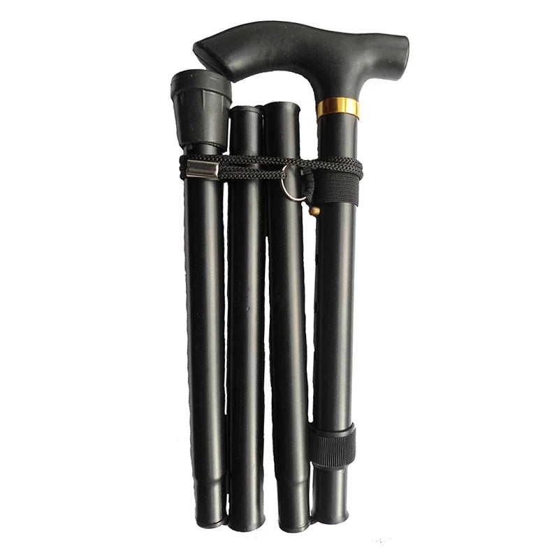 Hiking Camping Mountaineering Poles Walking Stick Telescopic Baton Trekking Poles Folding Cane Crutches Pole Unisex
