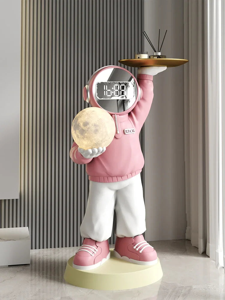 Home Decor Creative Astronaut Statues Large Floor Ornaments Nordic Style Art Luminous Lamp Astronaut Sculpture Housewarming Gift