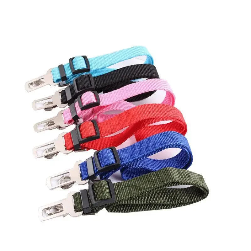 Adjustable Cat and Dog Car Seat Belt Pet Seat Vehicle Harness Lead Clip Safety Lever Traction Dog Collars Accessoires