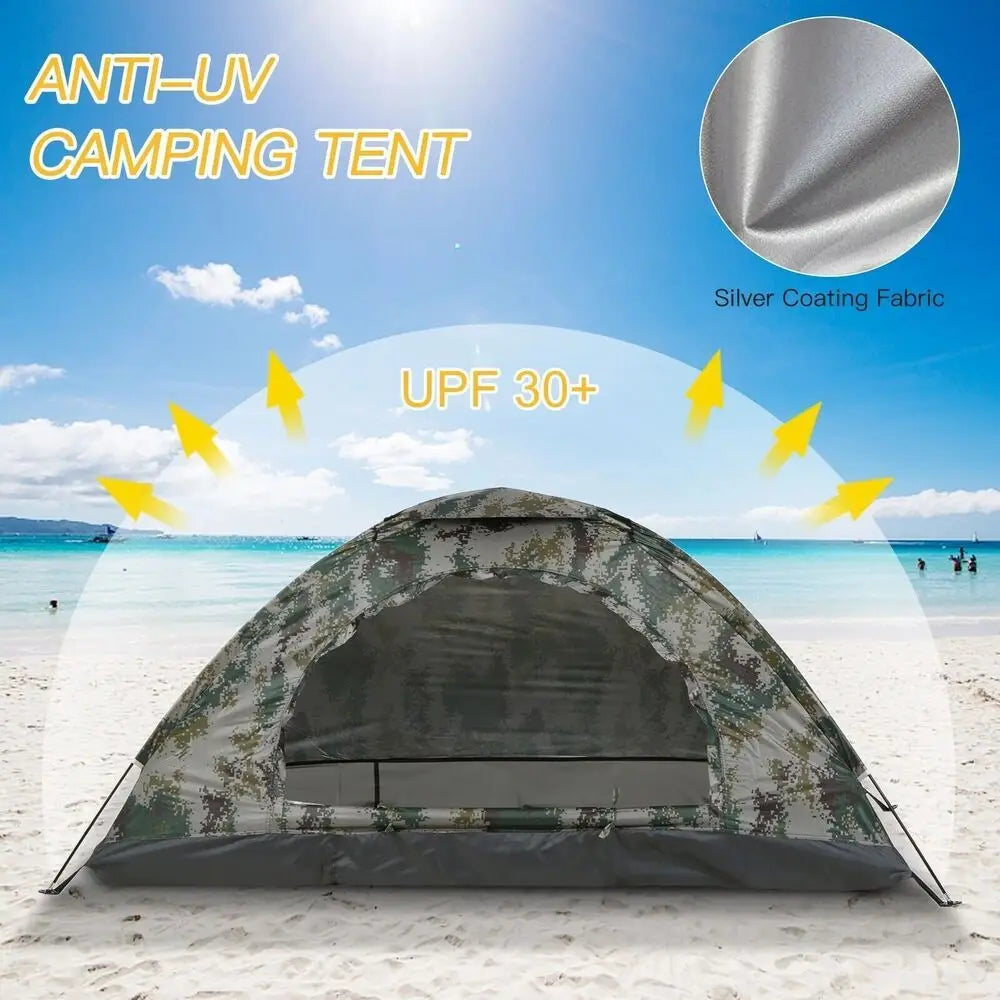 10'x30' Outdoor Camping Dome Tent Lightweight Waterproof Tent For 2-3 Person