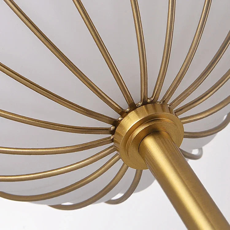 Modern Contemporary Golden Steel Metal Floor Lighting Standing Lamp with Lantern Glass LED Gold Novelty European Nordic OGS/ OEM