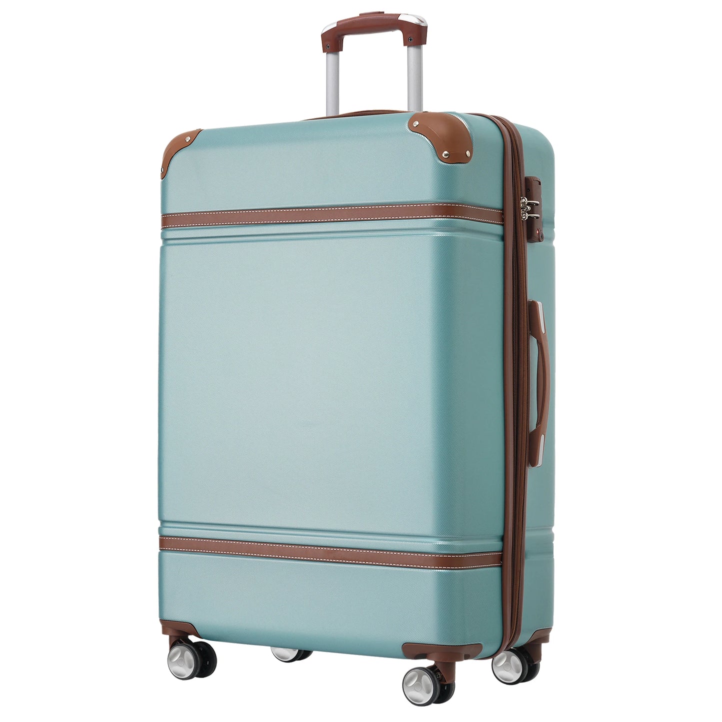 28 IN Luggage 1 Piece with TSA lock , Expandable Lightweight Suitcase Spinner Wheels, Vintage Luggage