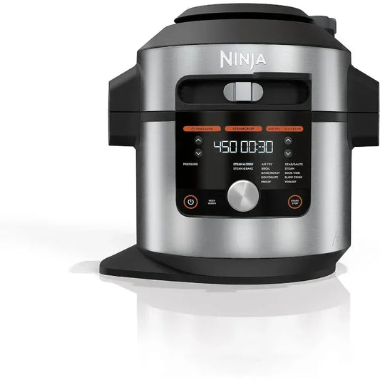 OL601 Foodi XL 8 Qt. Pressure Cooker Steam Fryer with SmartLid, 14-in-1 that Air Fries, Bakes & More with 3-Layer Capacity