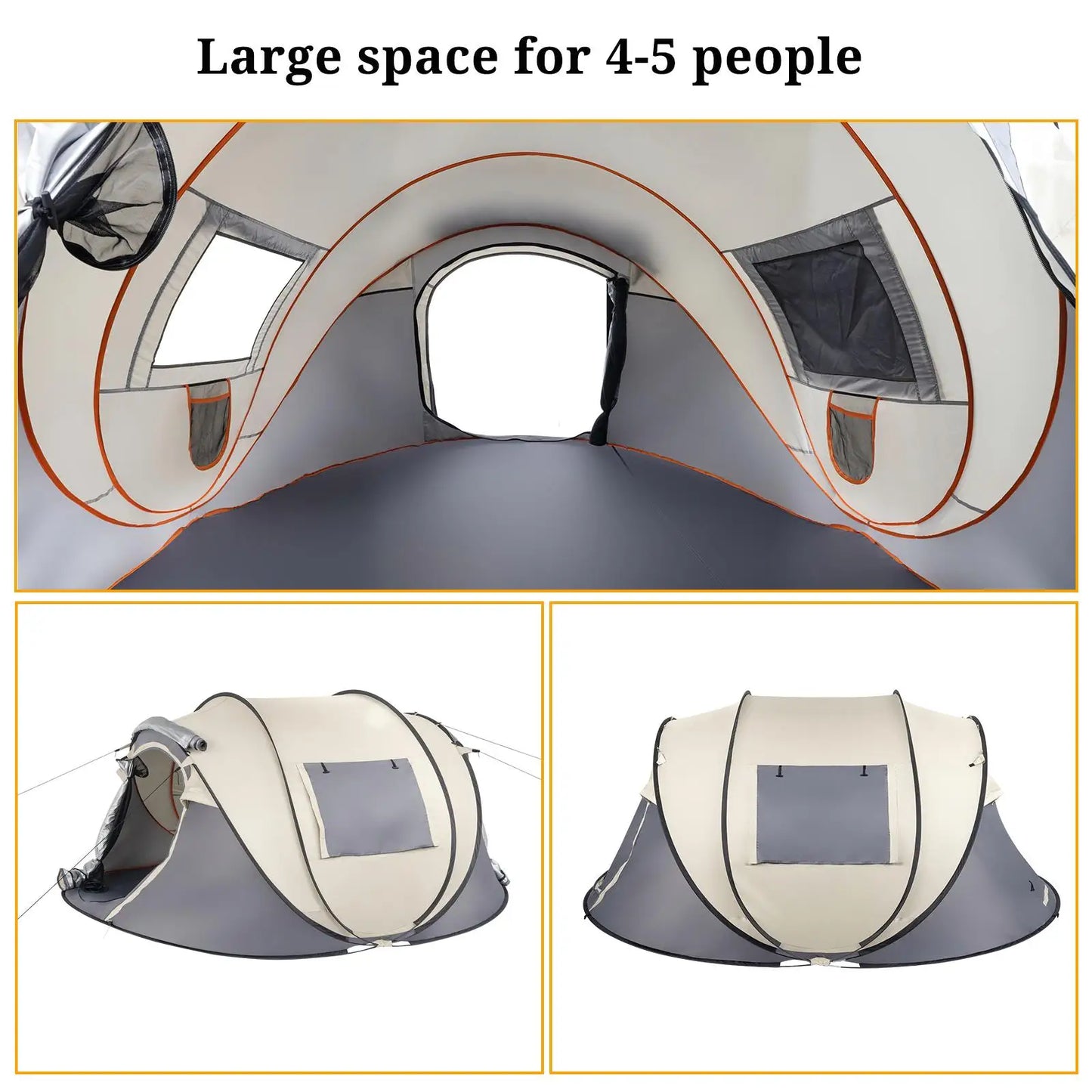 4-Person Pop-Up for camping Tent - Quick Setup for Outdoor Adventures, Hiking, Fishing, Beach & More