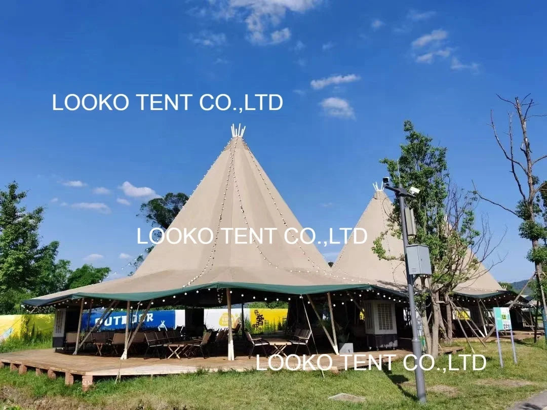 Luxury Pyramids PVC Teepee Tent Outdoor Camping Tipi Tent For Event Party