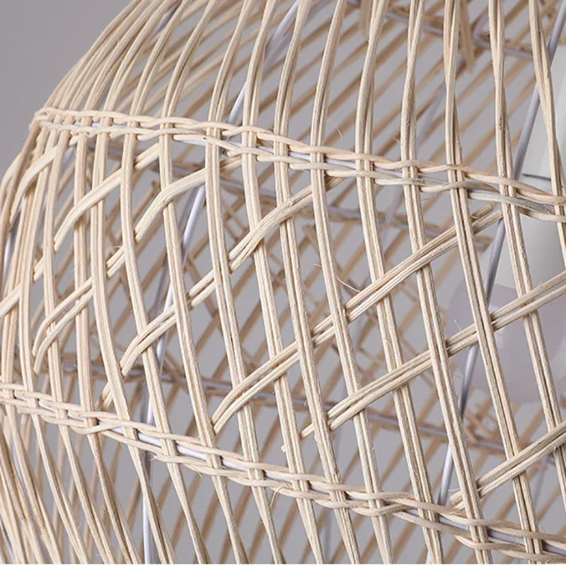 Rattan Pendant  Bedroom Living Room Kitchen Lamp Hand Weaving Bamboo Art Lamp Lighting Pendant Lamp  Lamps for Bedroom