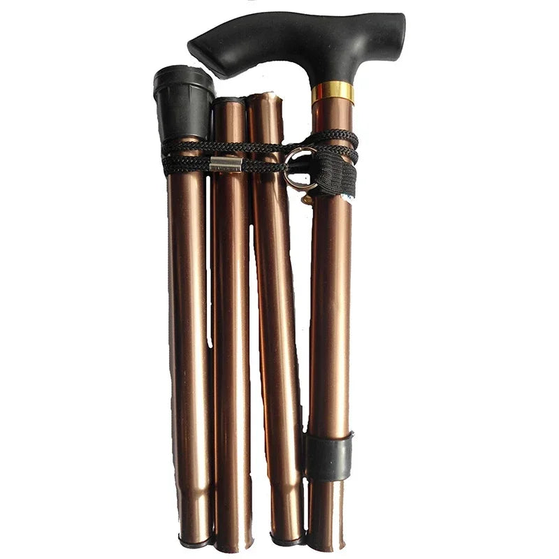 Hiking Camping Mountaineering Poles Walking Stick Telescopic Baton Trekking Poles Folding Cane Crutches Pole Unisex
