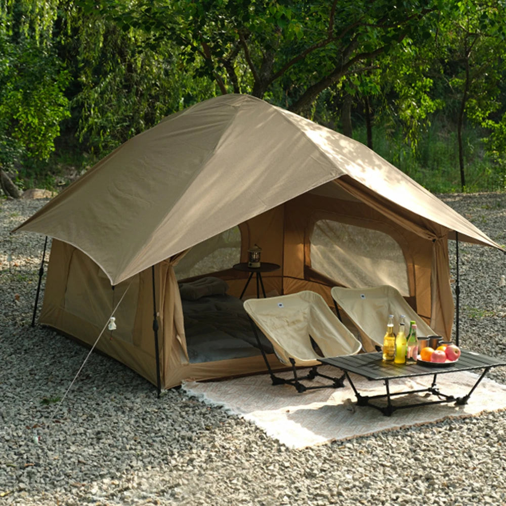 Camping Automatic Tent Outdoor Portable Waterproof Tent Hiking Mountaineering Family Travel Luxury Shelter