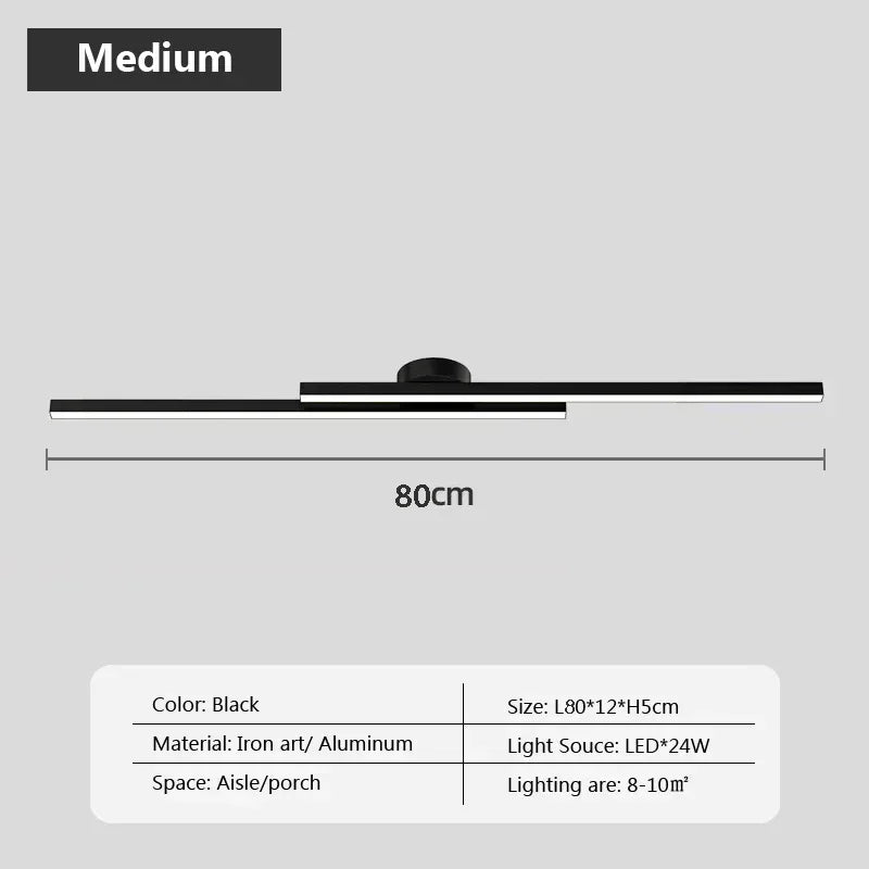 Modern LED Ceiling Light Black Gold 60/80cm celing Lamps For Living Room Entryway Bedroom Restaurant Indoor Decor Lighting