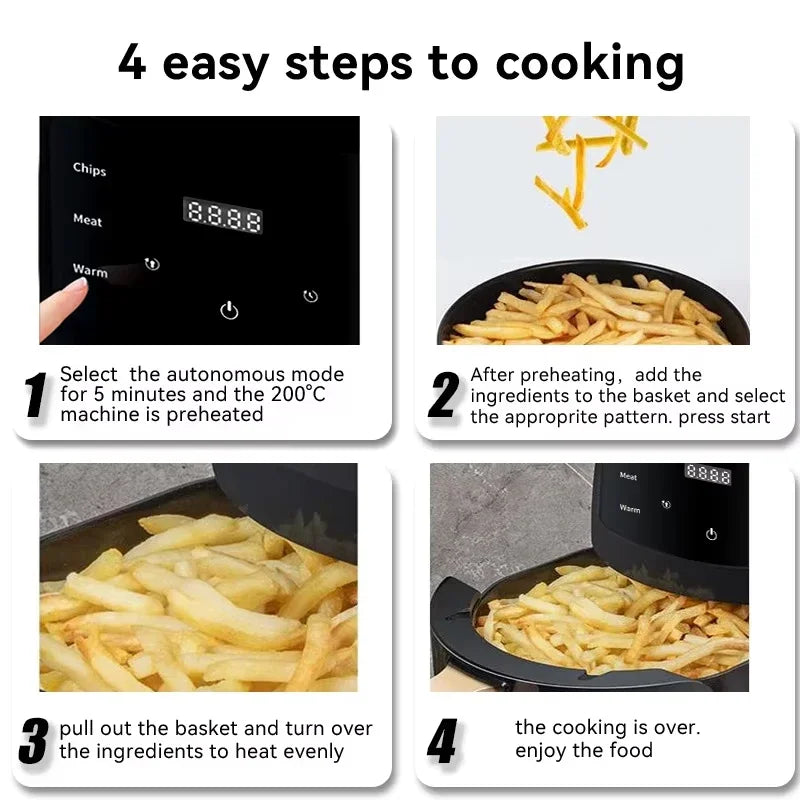 wholesale Digital Touch hot air fryer cooker roast microwave multifunction smart electric air flyer oven With Timer