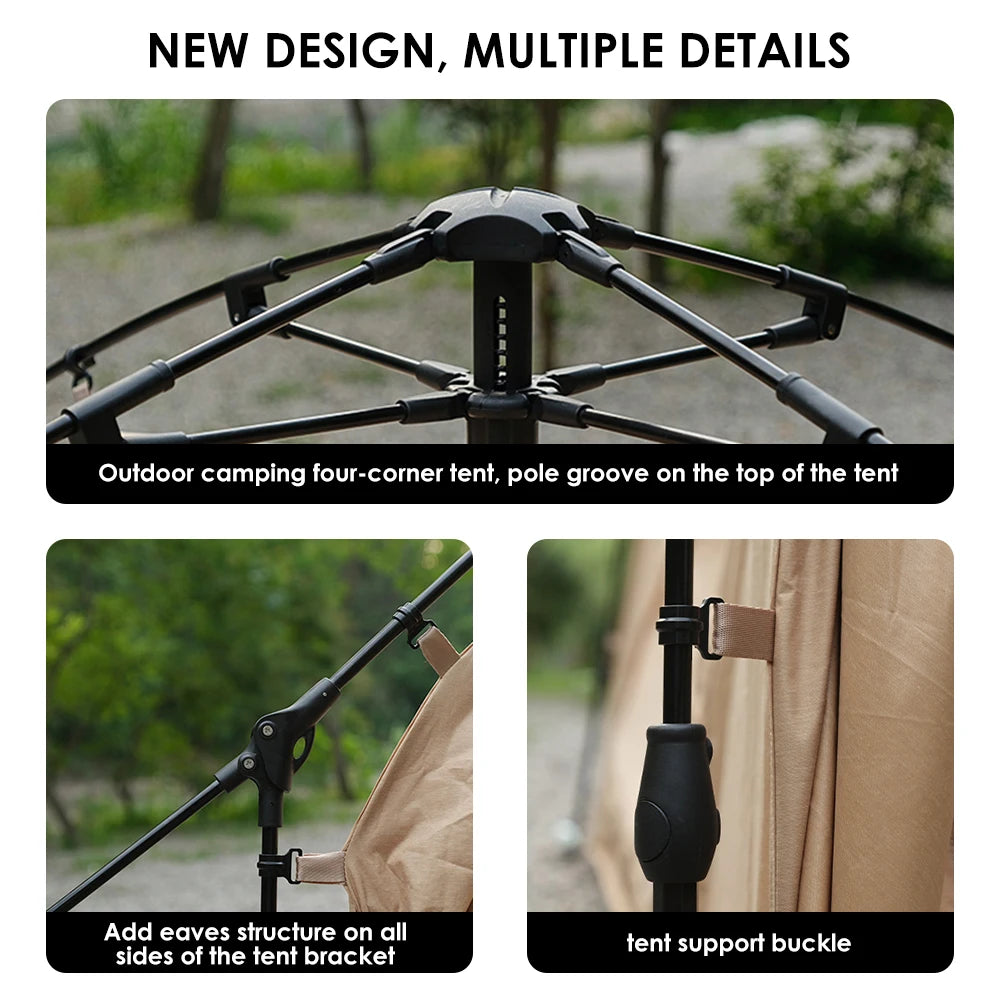 Camping Automatic Tent Outdoor Portable Waterproof Tent Hiking Mountaineering Family Travel Luxury Shelter