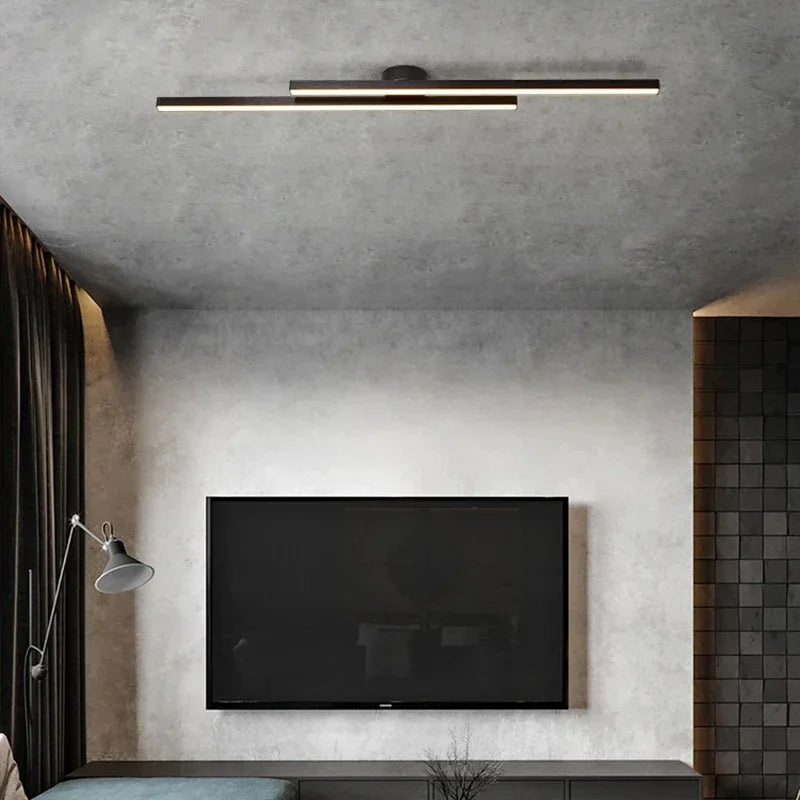Modern LED Ceiling Light Black Gold 60/80cm celing Lamps For Living Room Entryway Bedroom Restaurant Indoor Decor Lighting