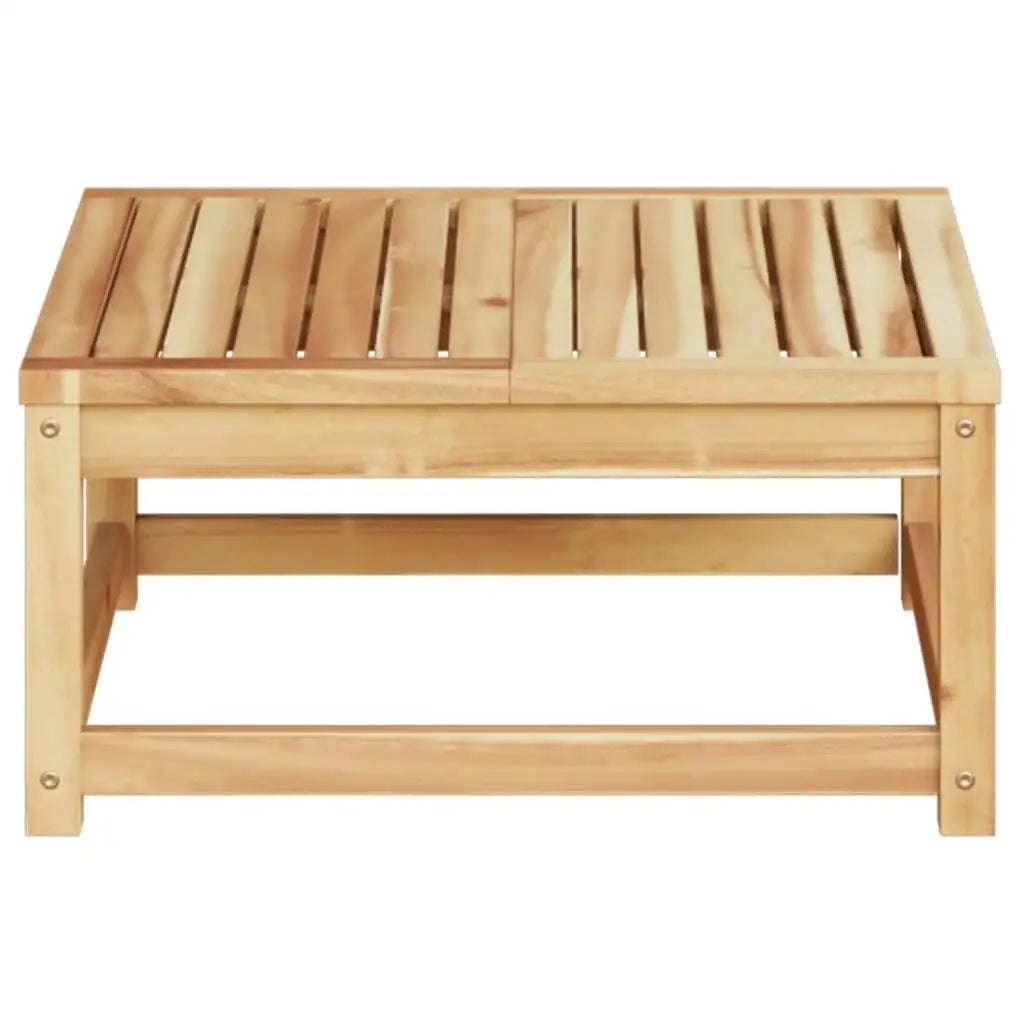 24.8x24.8x11.8 Solid Acacia Wood Patio Table - Durable Outdoor Furniture