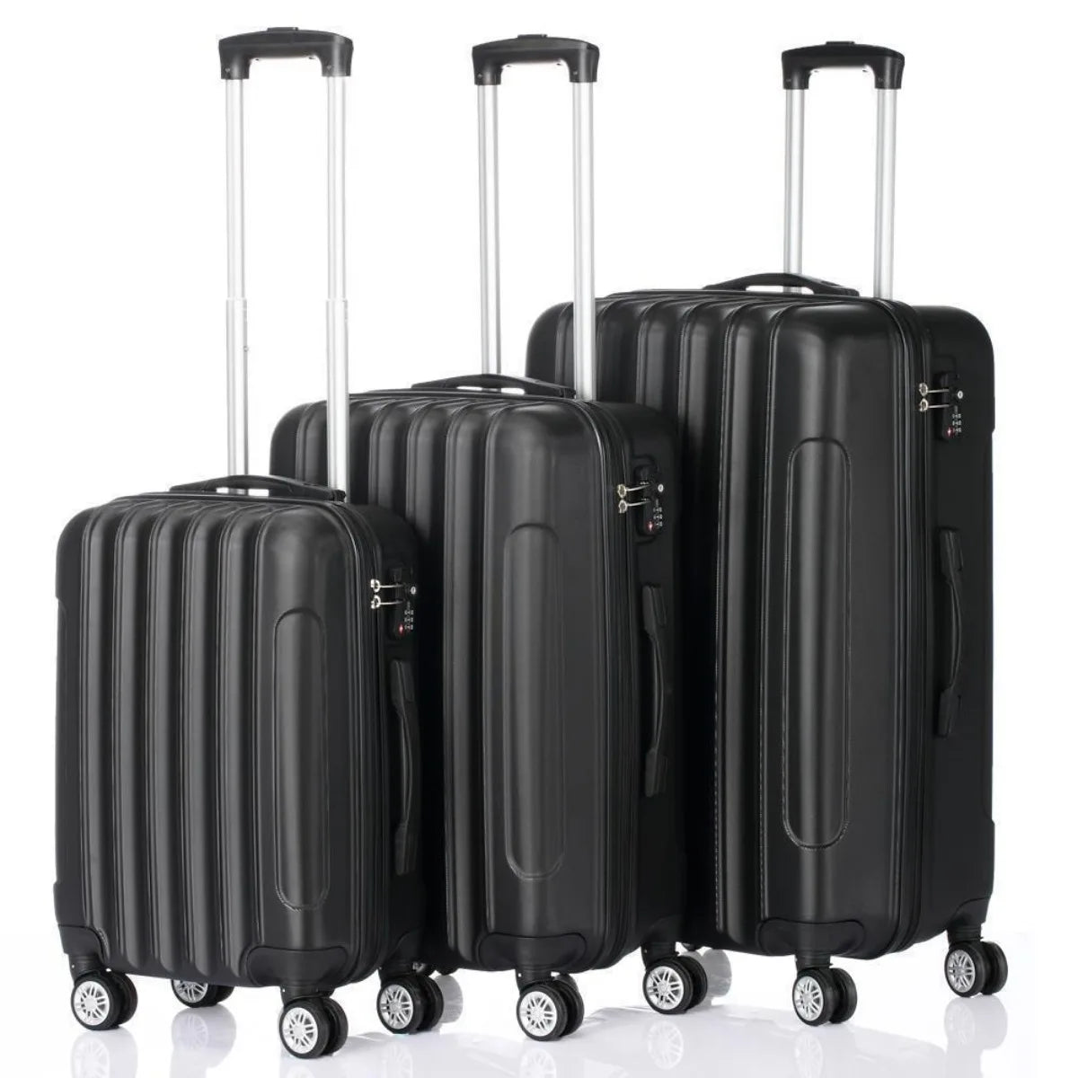 3pcs Luggage Set Travel Trolley Hard Shell Suitcase Wheels TSA Lock 20" 24" 28"