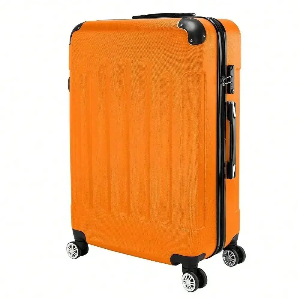 Durable 3Pcs Luggage Set ABS Trolley Spinner 20"/24"/28" Suitcase Hard Shell