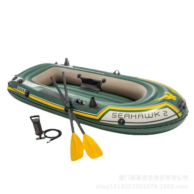 2024 New Explorer K2 Iatable Kayak Set: Includes Dee 86In Aluminum Oars And High-Output Pump Superstrong PVC