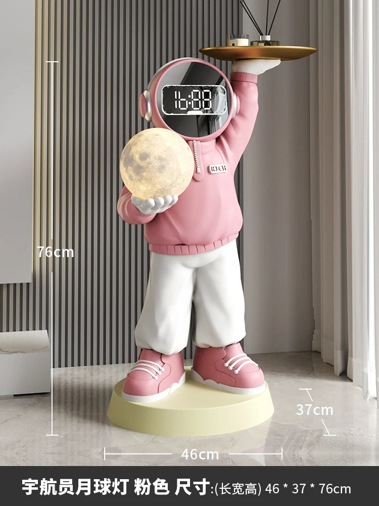 Home Decor Creative Astronaut Statues Large Floor Ornaments Nordic Style Art Luminous Lamp Astronaut Sculpture Housewarming Gift