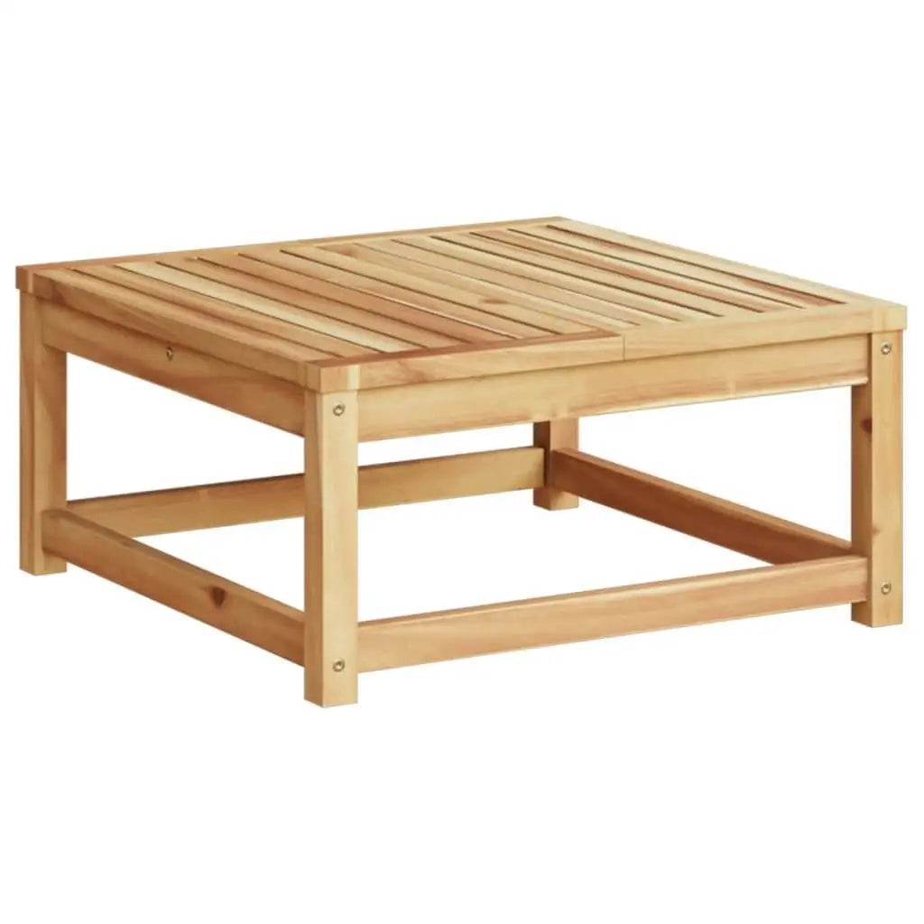 24.8x24.8x11.8 Solid Acacia Wood Patio Table - Durable Outdoor Furniture