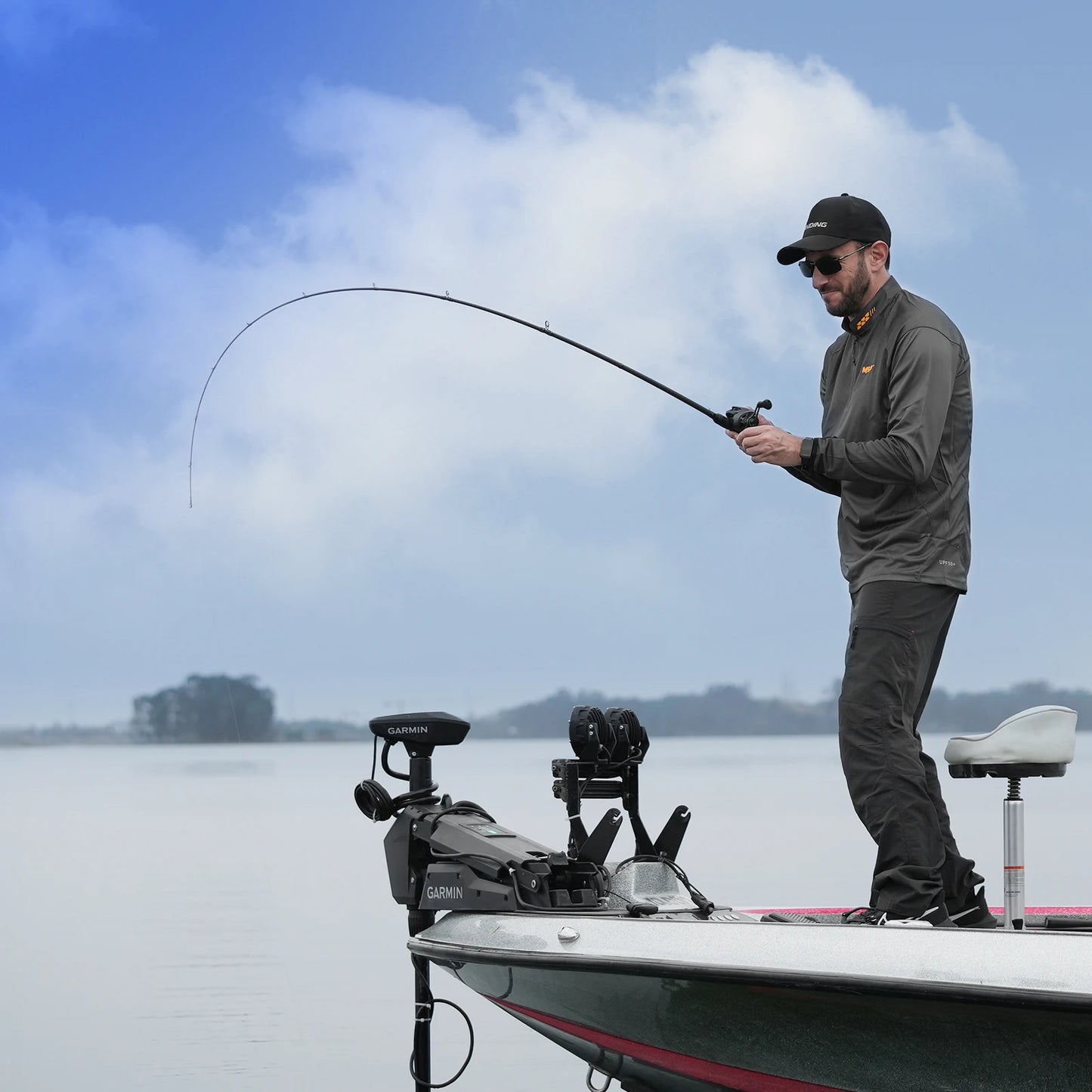 HANDING Serenity One Piece Bass Fishing Rods, Seaguide LS Ring Guides, 40 Ton Carbon Fiber Blank, Full Carbon Monocoque Grip