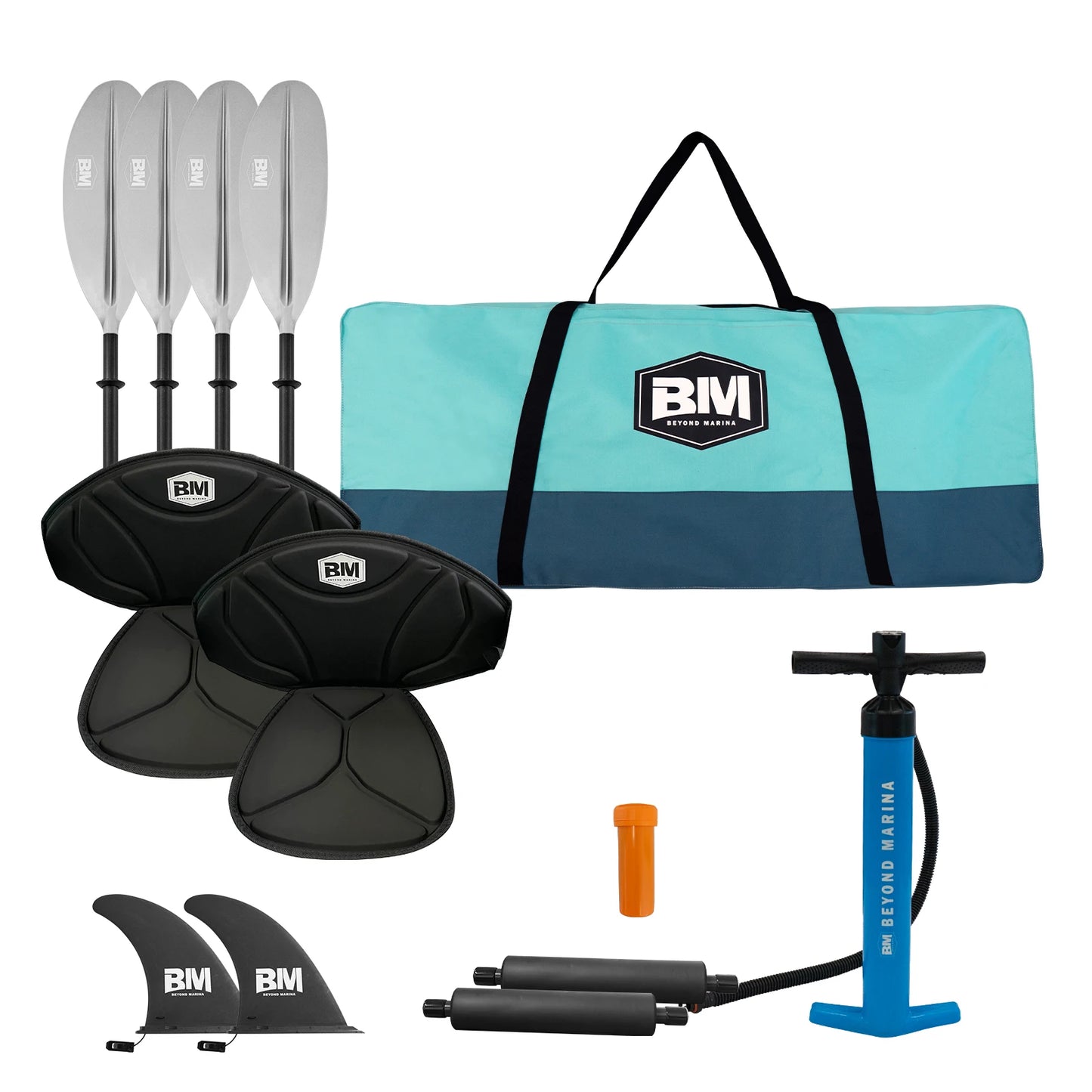 BEYOND MARINA Foldable Double Inflatable Kayak Boats Drop Stitch 2 Person 422cm Fishing Canoe High Pressure