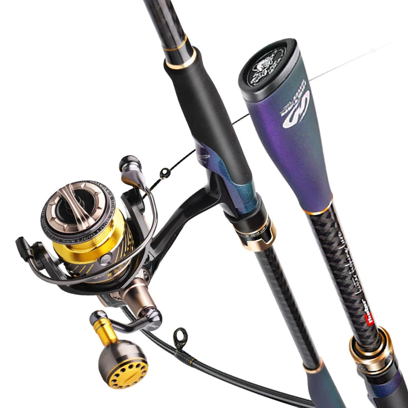 Histar S2703ML S3003M Waves Fishing Combo Toray High Carbon Rod & Black Mamba or E Light Weight Metal Spool Spinning Reel Set