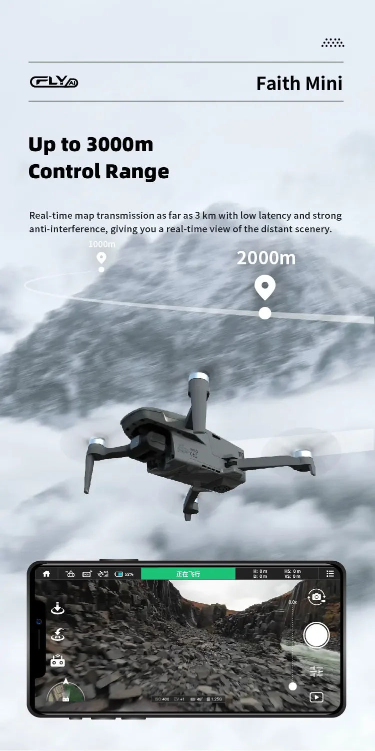 DF816 Faith Mini 3 axis stable gimbal 3KM professional drone with 4k camera gps positioning photography quadcopter
