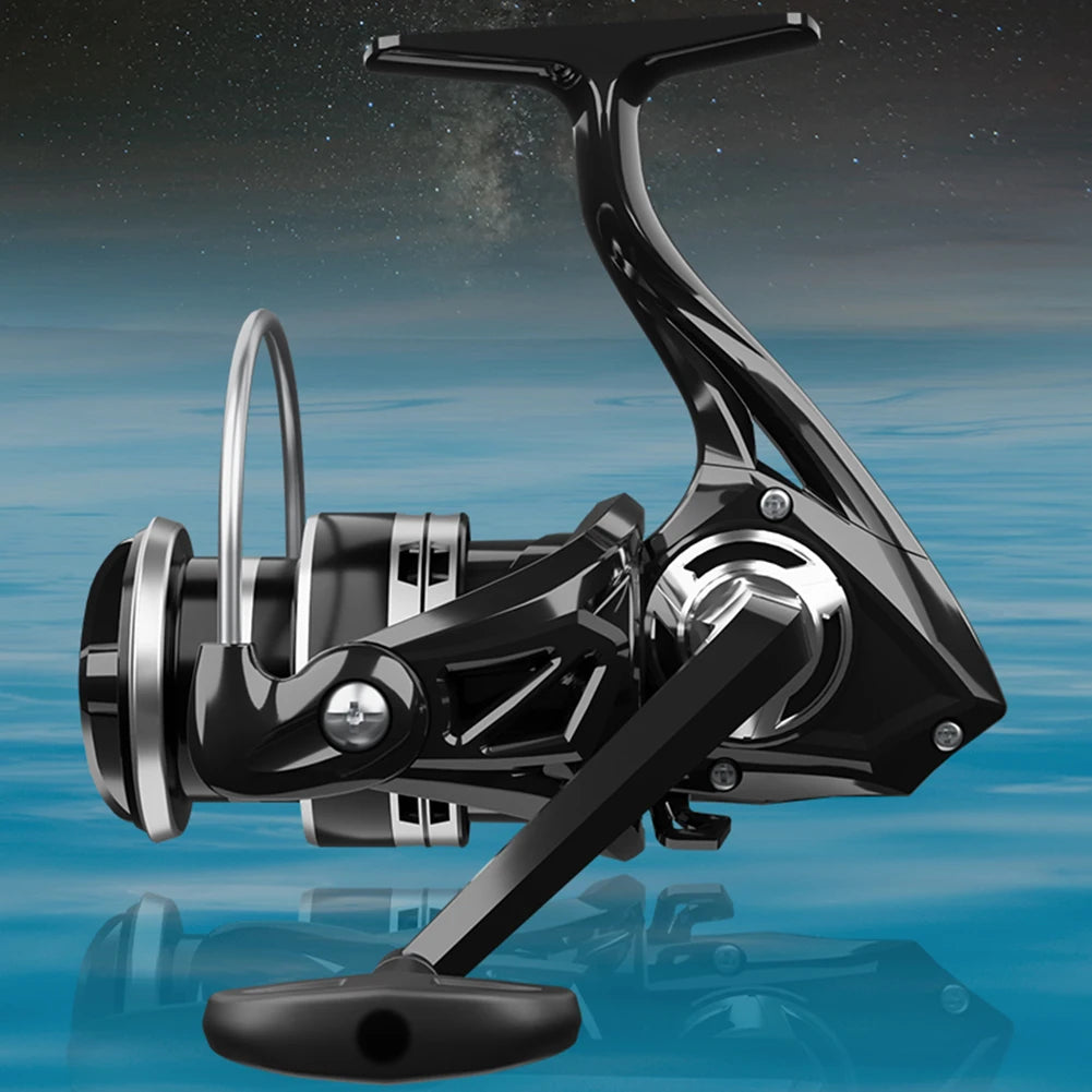 Fishing Reel Full Metal Body All Purpose Fishing Spinning Reel 5.2:1 Gear Ratio 12kg Max Drag for Saltwater and Freshwater